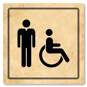 WC muži Invalidé, 80x80mm, pergamen, Utah